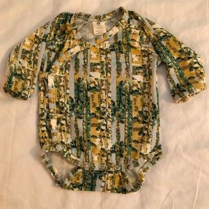 Kate Quinn Country Forest Bamboo Kimono / Wrap Onesie 0-3 months